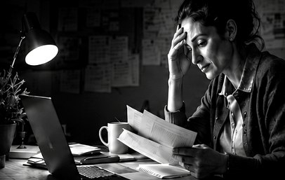 A person managing health documents and appointments